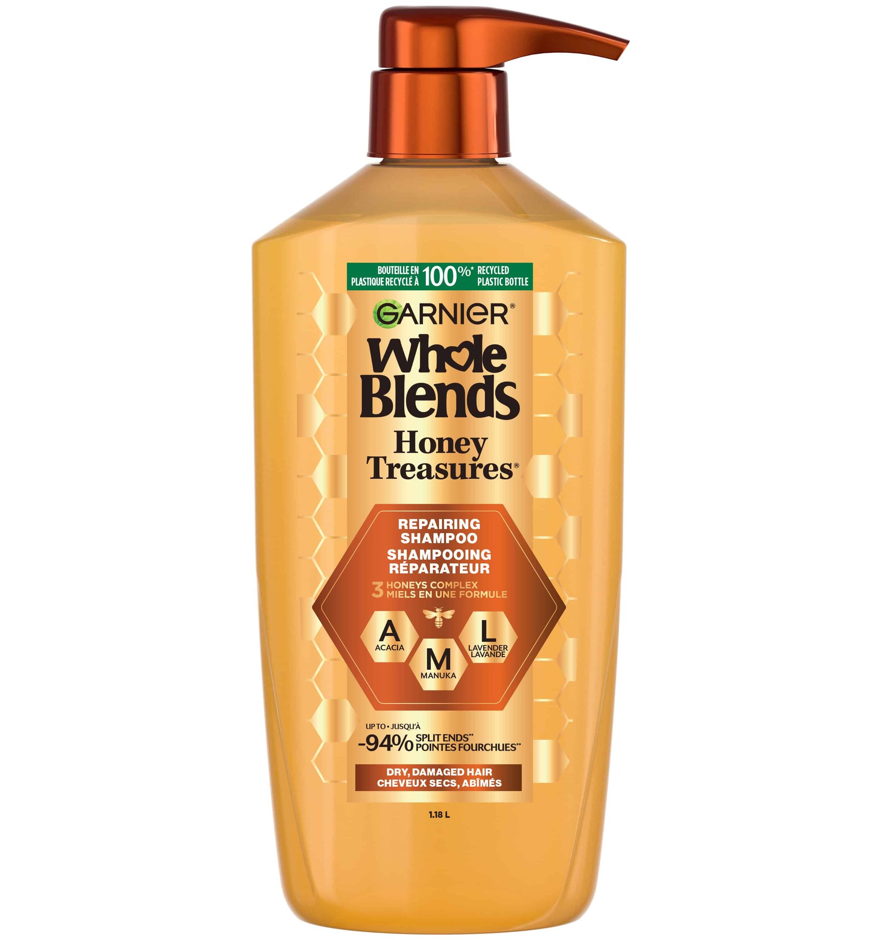 GAR 3D PKG WB HoneyTreasure LBL Shampoo Front 1 18L CAD